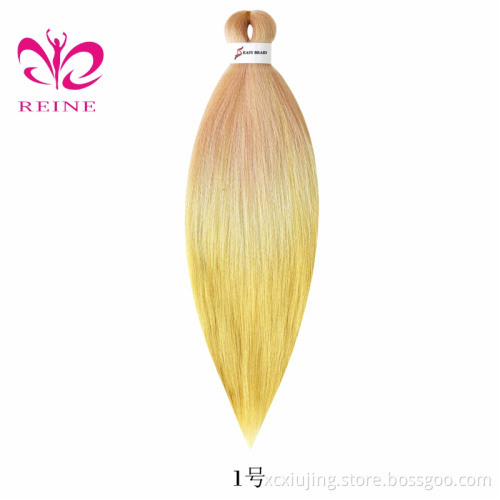 Pre-Stretched Braid Japanese Synthetic Hair Extensions Pre stretched Braids Crochet Hair Three Ombre Braiding Hair
